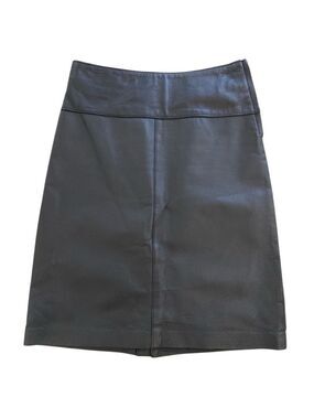 Le Château genuine leather pencil skirt size small 00 timeless large waistband